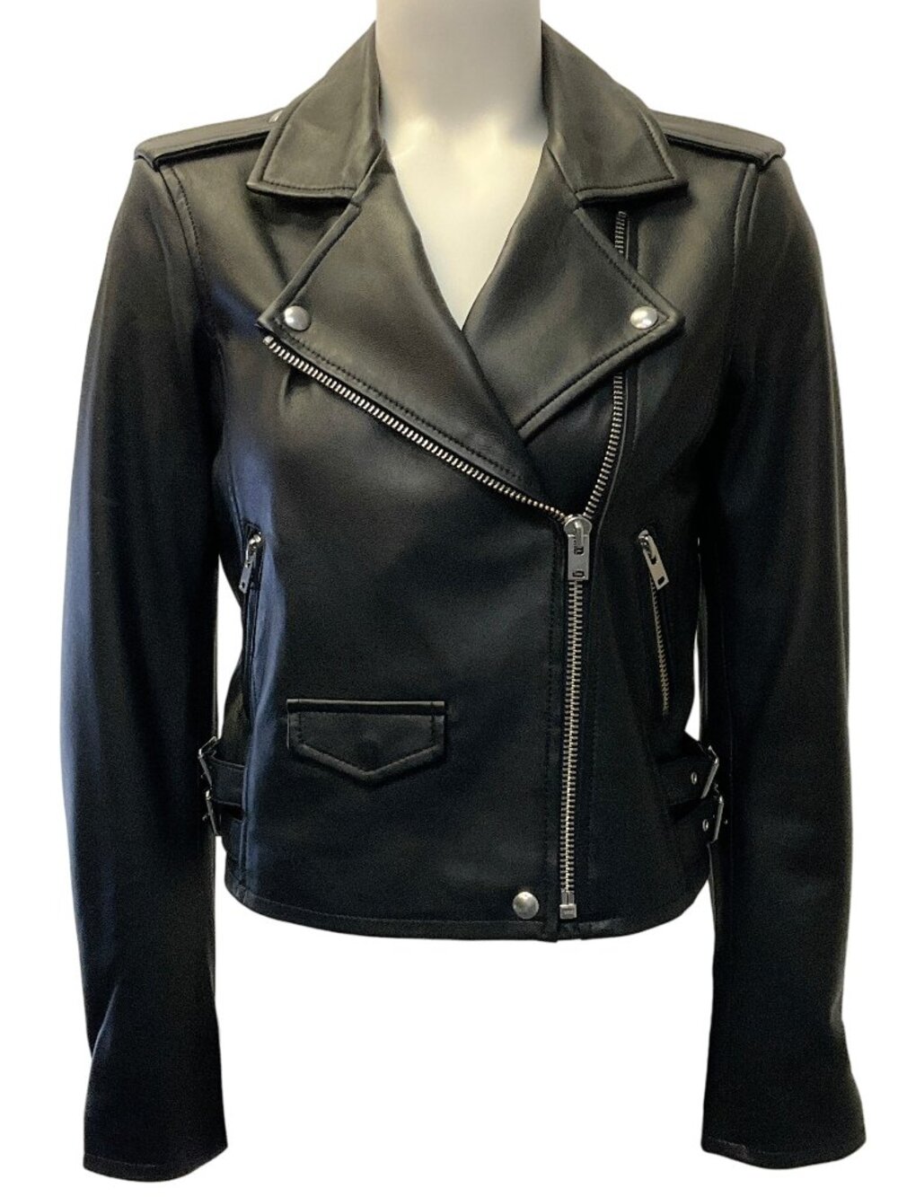 Iro Black Leather Moto Jacket